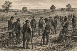Armed men assembled in the rolling farm country along the Roane-Jackson county line, members of vigilante mobs that terrorized the region during the bloody violence of 1877.
