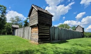 No little house on the prairie, a reconstruction of Prickett's Fort at Prickett's Fort State Park recalls the refuge forts that once protected settlers on Virginia's western frontier during the late 18th century.