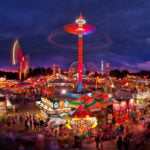 The State Fair of West Virginia draws thousands of visitors each August to Lewisburg, where competitive exhibits, livestock shows and carnival attractions highlight the state's largest annual celebration of agriculture. (Photo courtesy Greenbrier Valley Convention and Visitors Bureau)