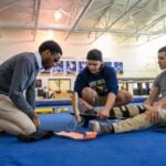 Injured athletes can face increased body-image pressures and potentially harmful eating and exercise behaviors during recovery, according to a West Virginia University researcher. (WVU Photo/Davidson Chan)