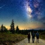 Stargazers walk a forest road in Dolly Sods Wilderness, where high elevations, expansive horizons and minimal light pollution make the Monongahela National Forest one of the premier places in the eastern United States to watch the annual Perseid meteor shower.
