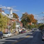 Historic buildings line German Street in Shepherdstown, West Virginia, where Shepherd University will celebrate the 30th Appalachian Heritage Festival Sept. 24-26, 2026. Photo by Acroterion/Wikimedia Commons, CC BY-SA 4.0.