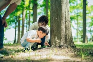 Children often notice the small things adults overlook outdoors. Nature educator Levi Moore says their curiosity about insects, plants, textures and other details can guide an outing and give adults an opportunity to explore alongside them.