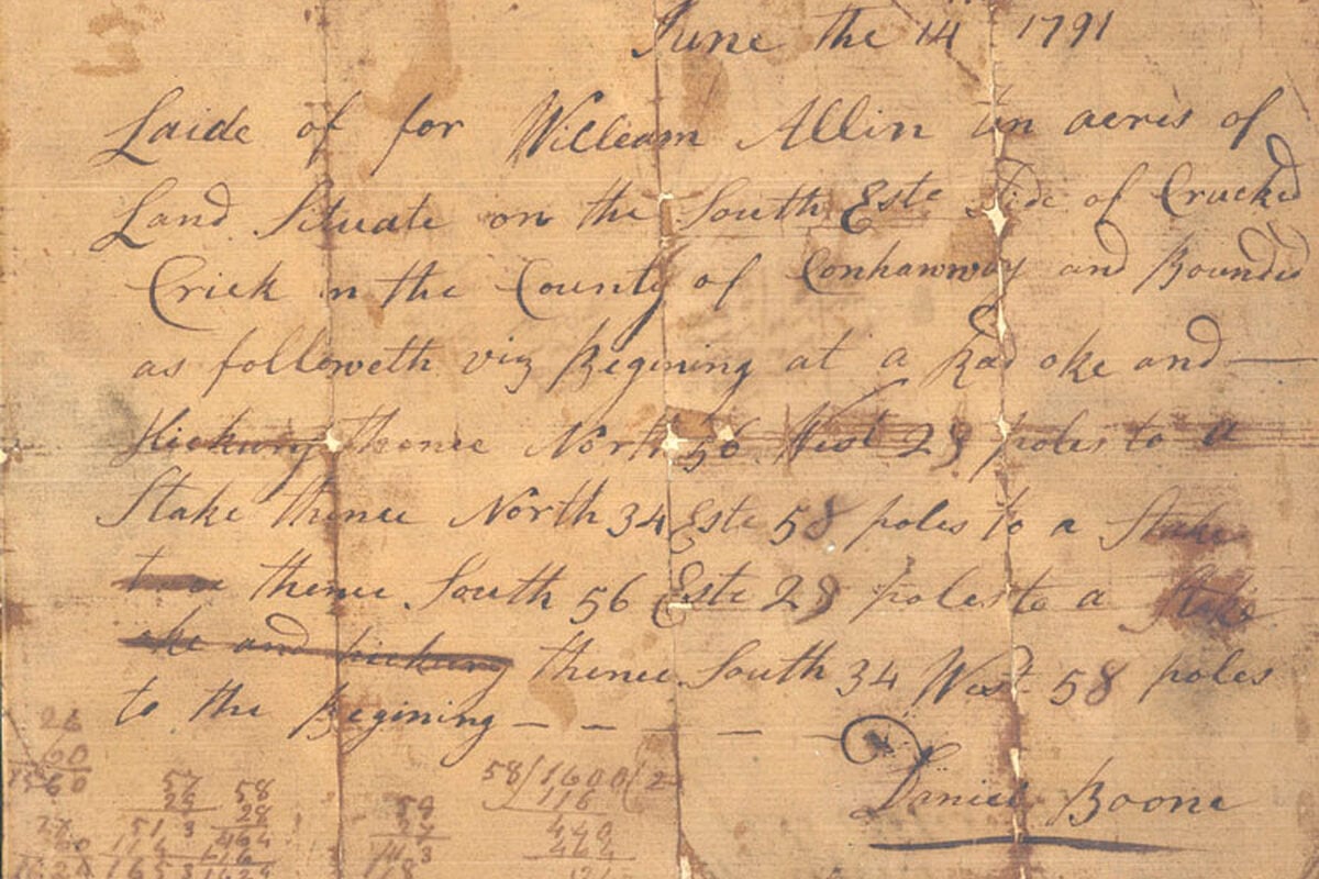 Daniel Boone lived in West Virginia for years; this document survives in his own hand - West Virginia Explorer