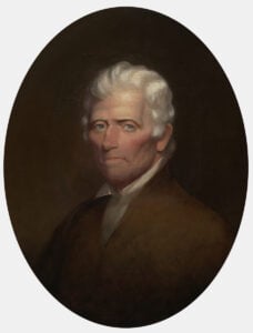 Daniel Boone in an 1820 portrait by Chester Harding, painted during the final year of the frontiersman's life. (National Portrait Gallery, Smithsonian Institution)