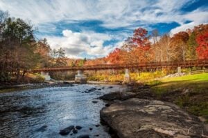 The Meadow River Rail Trail spans the Meadow River near Russellville near its present northern trailhead. (Photo courtesy Meadow River Rail Trail)
