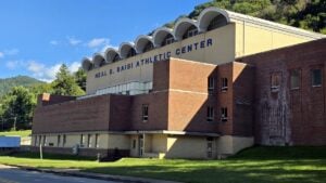 The Neal D. Baisi Athletic Center is among the buildings associated with the former WVU Tech campus in Montgomery, West Virginia. (WVExplorer.com photo)
