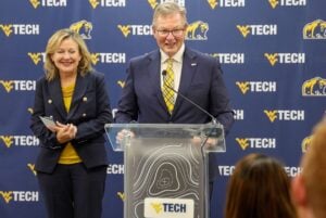 Lisa and Larry Pack have given $1.8 million to establish the WVU Tech Golden Scholars program, which will help cover college costs for students from 13 southern West Virginia counties. (WVU Photo/Ellie Rhodes)