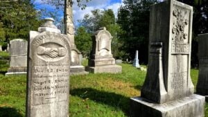 The grave of William Francis Prince (1816–1885), brother of Clarkson Prince, stands among other Prince family graves at Wildwood Cemetery in Beckley, West Virginia. The Prince family was closely associated with the early settlement and development of the Beckley and Beaver areas.