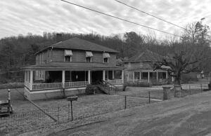 Historic homes along Thurmond Road in the former coal community of Red Star, near Thurmond, West Virginia. The community is associated with the legend of a haunted company house, although neither home pictured is the site of the alleged haunting.