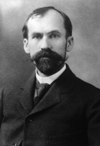 Historical portrait of James H. Hyslop, American philosopher and psychical researcher who investigated spiritualist medium Elizabeth Winn Blake in the early 1900s.