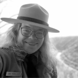 Historian and professional storyteller Jodi French-Burr, a former National Park Service ranger, recounts ghost stories and legends associated with the abandoned coal towns and railroad communities of the New River Gorge.