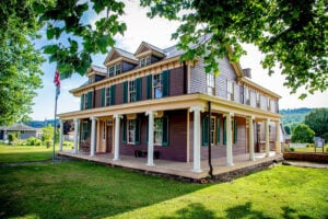 : Constructed in 1850–1851, the Cockayne House in Glen Dale preserves generations of family history and 19th-century agricultural heritage. A $63,000 grant will fund interior plasterwork and repairs to water-damaged areas. (Photo courtesy Preservation Alliance of West Virginia)