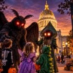 Mothman and the Flatwoods Monster will greet families during the West Virginia Department of Tourism’s free Halloween Bash on October 29 at the West Virginia Culture Center in Charleston.