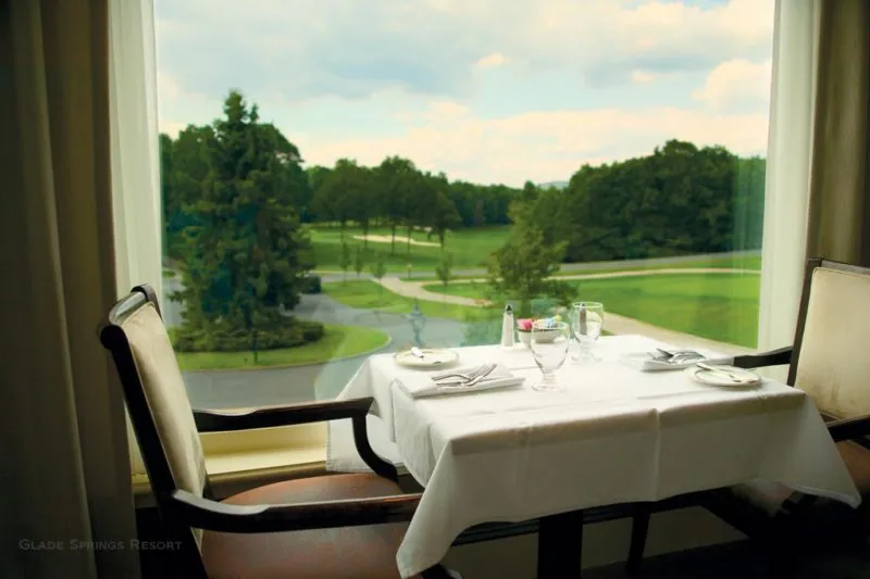Dining in West Virginia: Table for two at Glade Springs Resort, Dining, Daniels, WV, New River Gorge Region