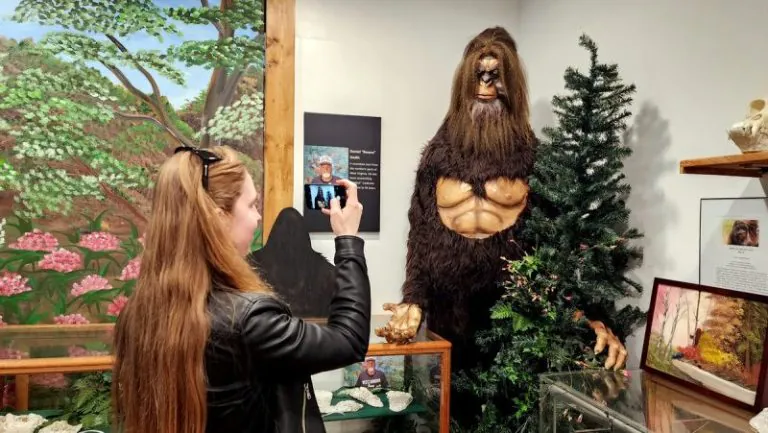 Visitor At West Virginia Bigfoot Museum in West Virginia