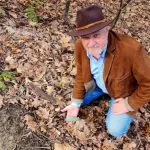David Sibray Examines Single Leafed Orchid in West Virginia