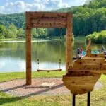 A new “Almost Heaven” swing has been added at Cedar Creek State Park in central West Virginia