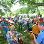 Musicians gather freely at the Vandalia Gathering in Charleston, West Virginia.