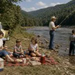 With its three rivers, Summers County became a popular fishing getaway during Miners' Vacation in the 1950s.