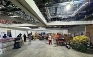 Constriuction continues within the Railyard Event & Conference Center at Elkins, West Virginia.